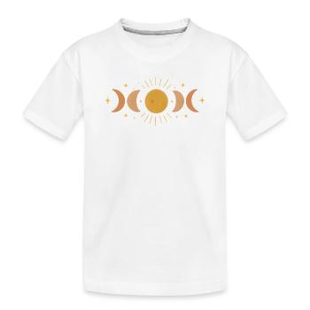 Couvercle de phase de lune à facettes pour les aventures nocturnes - T-shirt bio Premium Enfant - blanc - Devant
