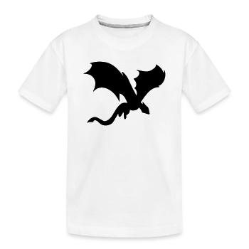 Schatten des mythischen Drachen - Kinder Premium Bio T-Shirt - Weiß - Vorne