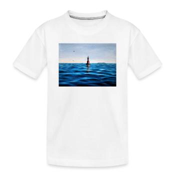 Leuchtturm über der ruhigen blauen Adria Kroatien - Kinder Premium Bio T-Shirt - Weiß - Vorne