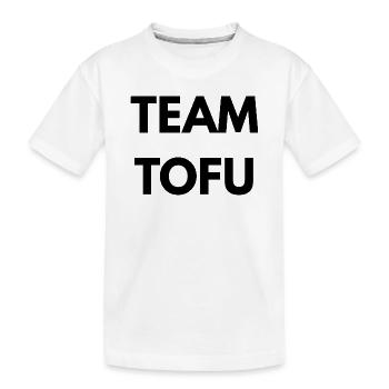 Team Tofu – Vegan Statement - Kinder Premium Bio T-Shirt - Weiß - Vorne