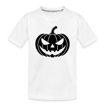 citrouille horreur illustration - T-shirt bio Premium Enfant - blanc - Devant