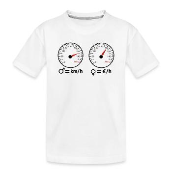 Sportlich und sparsam - Kinder Premium Bio T-Shirt - Weiß - Vorne