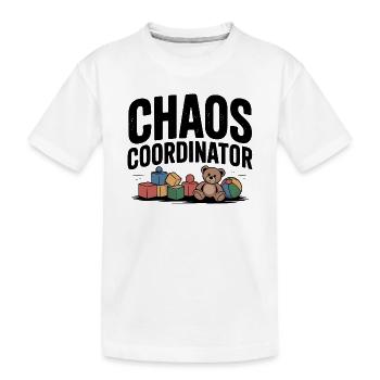Chaos Coordinator - Kids' Premium Organic T-Shirt - white - Front