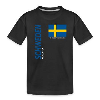 Malmö - Kids' Premium Organic T-Shirt - black - Front