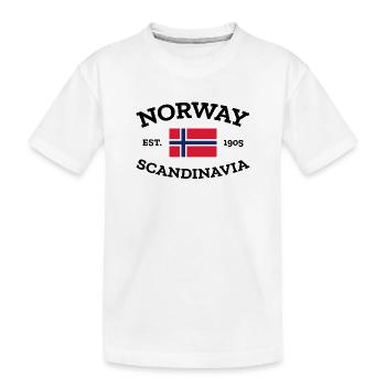 Norvège - Norvège - Norvège - Scandinavie - 1905 - T-shirt bio Premium Enfant - blanc - Devant