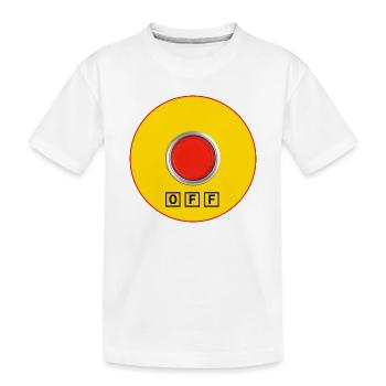 Stopp bei Logorrhoe - Kinder Premium Bio T-Shirt - Weiß - Vorne