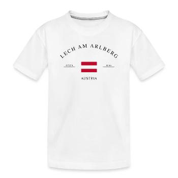 Lech am Arlberg Autriche souvenir de vacances - T-shirt bio Premium Enfant - blanc - Devant