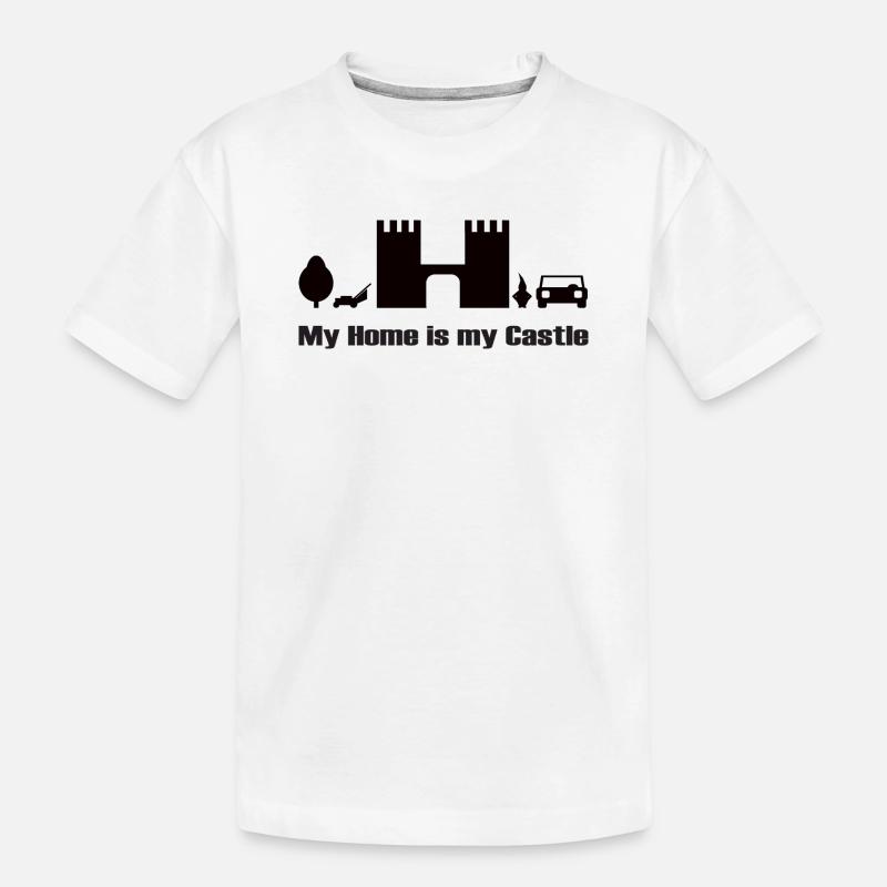 ma maison est mon château. Conception, noir - T-shirt bio Premium Enfant - blanc
