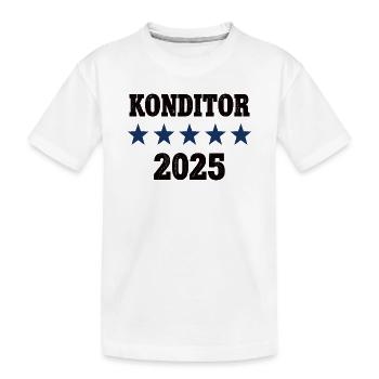 2025 Konditor Beruf Konditorei Job Arbeit Lehre - Kinder Premium Bio T-Shirt - Weiß - Vorne