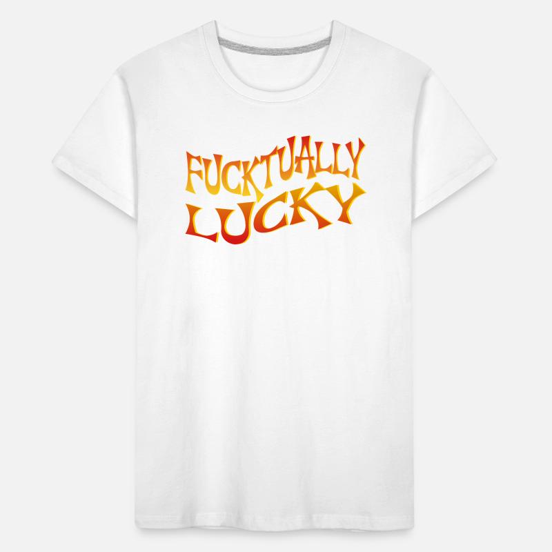 Bold Text Art with Angular Font Style Kids' Premium Organic T-Shirt