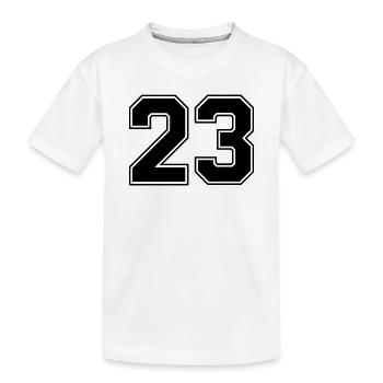 23 Zahl - Kinder Premium Bio T-Shirt - Weiß - Vorne