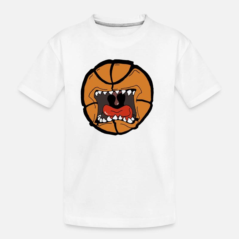 Conception explosive du ballon de basket - T-shirt bio Premium Enfant - blanc