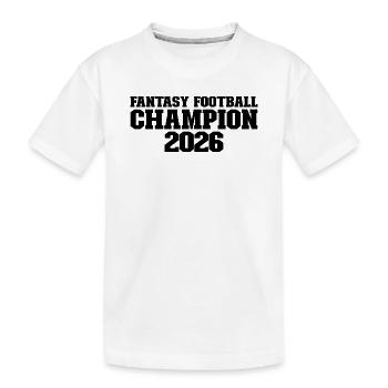 Fantasy Football Champion 2026 Fantasy Football - Kinder Premium Bio T-Shirt - Weiß - Vorne