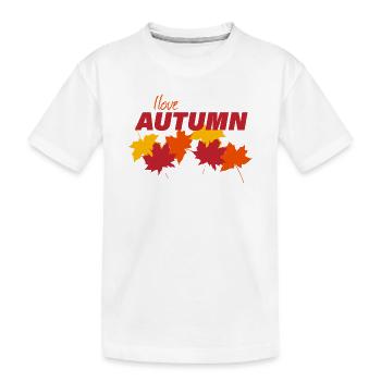 AUTUMN - Kinder Premium Bio T-Shirt - Weiß - Vorne