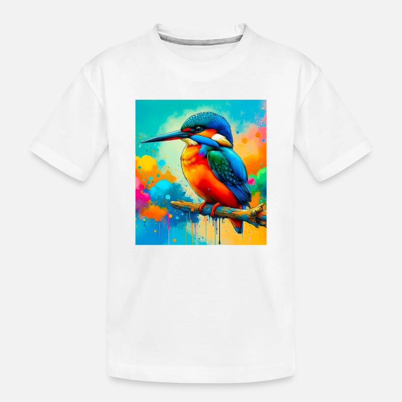 Eisvogel - Kinder Premium Bio T-Shirt - Weiß