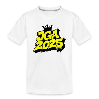 Enterrement de vie de garçon 2025 Enterrement de vie de garçon - T-shirt bio Premium Enfant - blanc - Devant