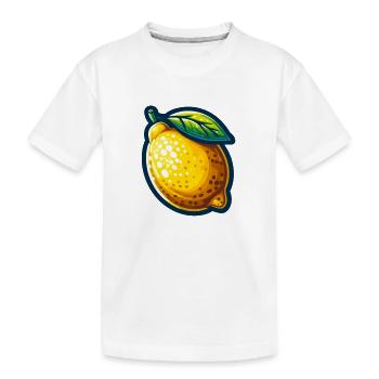 Lebendige Zitrone - Kinder Premium Bio T-Shirt - Weiß - Vorne