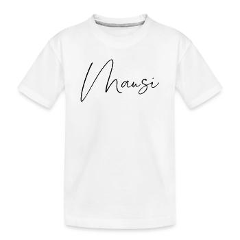 mausi / handschrift design - Kinder Premium Bio T-Shirt - Weiß - Vorne