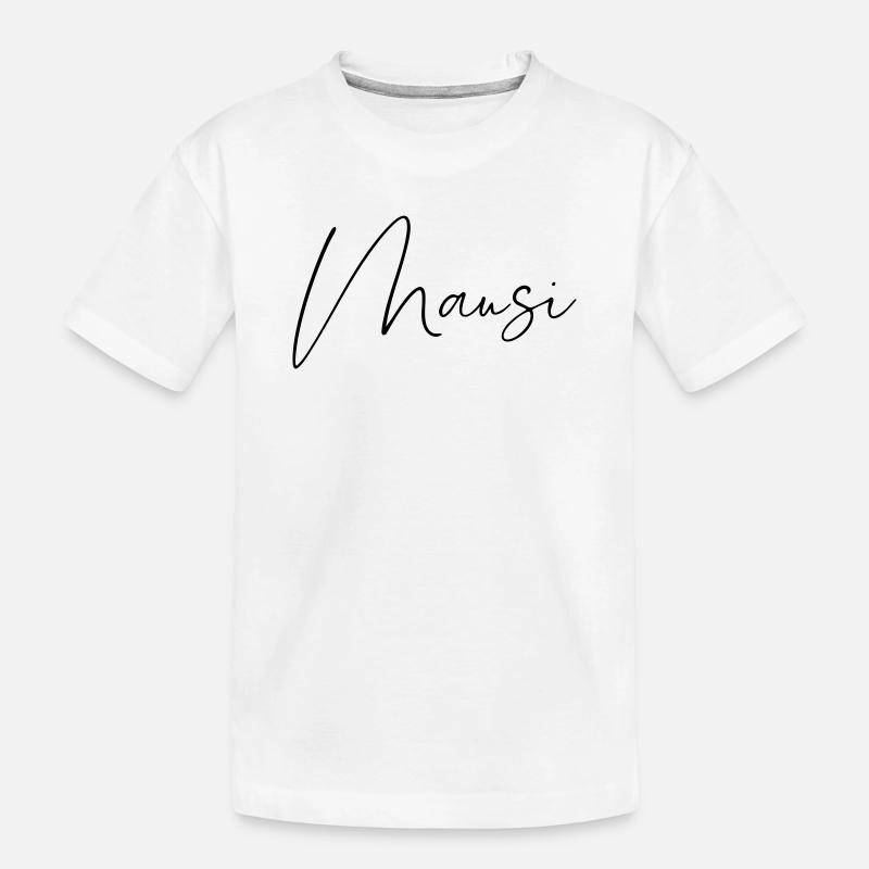 mausi / handschrift design - Kinder Premium Bio T-Shirt - Weiß