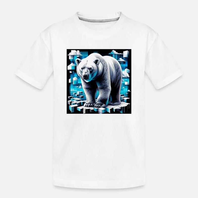 Eisbär - Kinder Premium Bio T-Shirt - Weiß