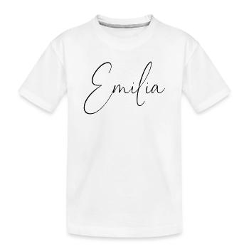 Emilia / Conception d’écriture manuscrite personnalisée - T-shirt bio Premium Enfant - blanc - Devant