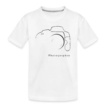 Photographer - Kids' Premium Organic T-Shirt - white - Front