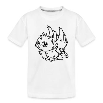 Eule im Flug – mystisches Eulenmotiv Nachtvogel - Kinder Premium Bio T-Shirt - Weiß - Vorne
