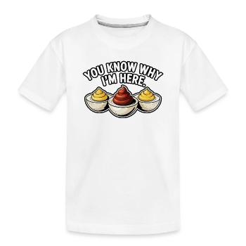 Deviled Egg Lover Chemise de nourriture drôle - T-shirt bio Premium Enfant - blanc - Devant