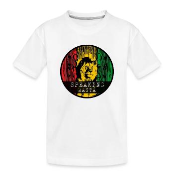 Lion de style rasta - T-shirt bio Premium Enfant - blanc - Devant