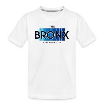 Dégradé de bleu Skyline du Bronx - T-shirt bio Premium Enfant - blanc - Devant