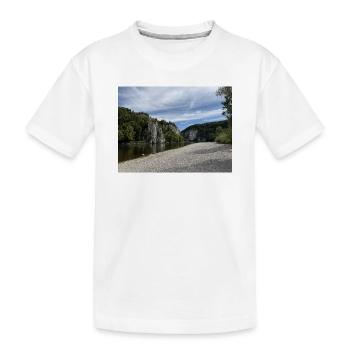 Rivière Kelheim Falaises Paysage Gorges du Danube - T-shirt bio Premium Enfant - blanc - Devant