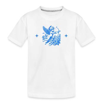 Cupid aux Fleurs Bleues - T-shirt bio Premium Enfant - blanc - Devant