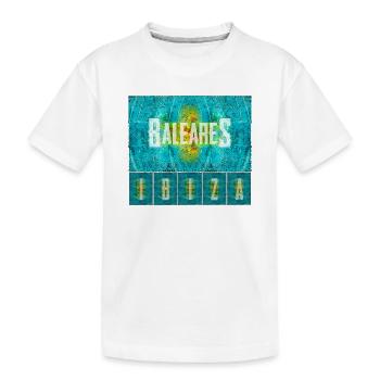 Balearen Insel Vibe Druck - Kinder Premium Bio T-Shirt - Weiß - Vorne
