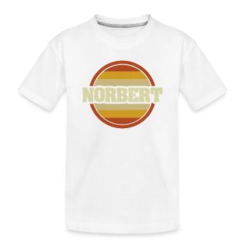 Vorname Norbert - Kinder Premium Bio T-Shirt - Weiß - Vorne