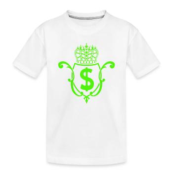 Emblème du dollar de la Couronne - T-shirt bio Premium Enfant - blanc - Devant