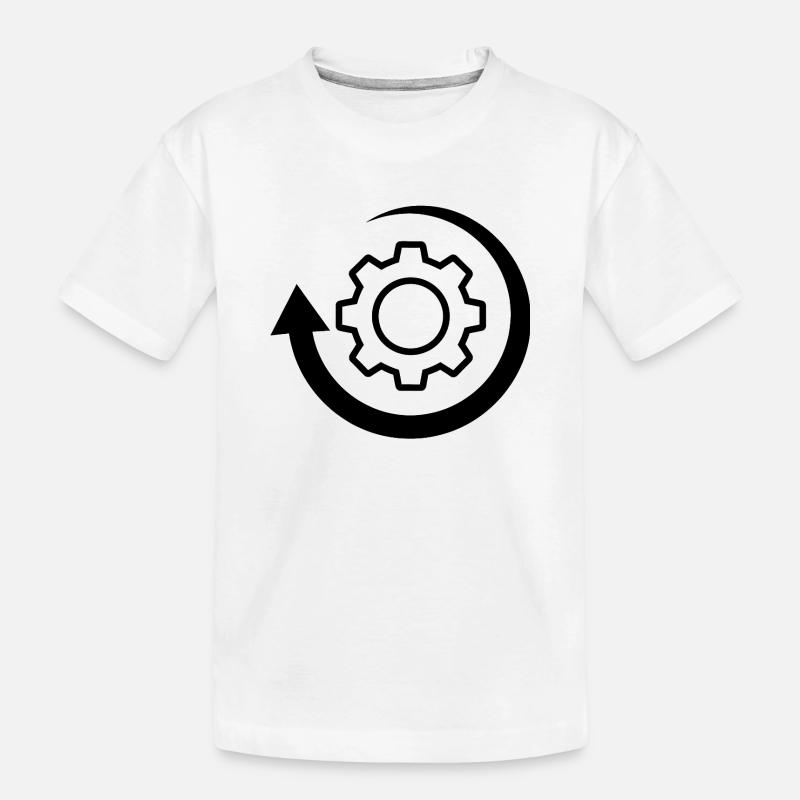 Image du logo de la roue de rotation - T-shirt bio Premium Enfant - blanc