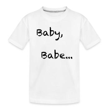 Bébé, bébé... Alerte flirt ! - T-shirt bio Premium Enfant - blanc - Devant