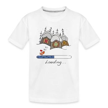 Weihnachtszeit Loading - Kinder Premium Bio T-Shirt - Weiß - Vorne