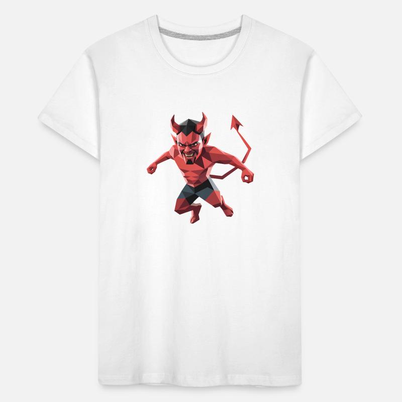 Devil - Cooles Low-Poly-Logo Kinder Premium Bio T-Shirt