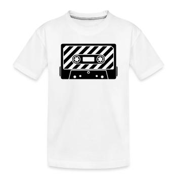 Kassette Retro Mixtape – Musik Kult Motiv - Kinder Premium Bio T-Shirt - Weiß - Vorne