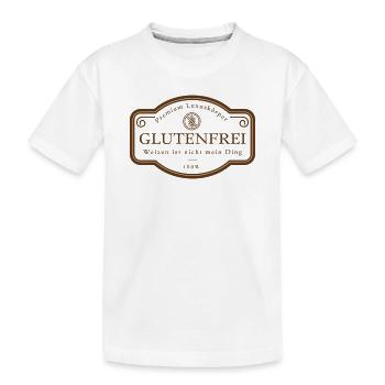 Weizen Ist Nicht Mein Ding Glutenfrei Badge - Kinder Premium Bio T-Shirt - Weiß - Vorne