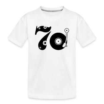 70er Siebzig Seventees - Kinder Premium Bio T-Shirt - Weiß - Vorne