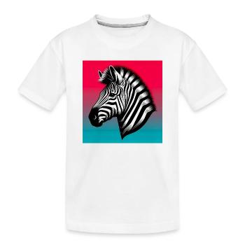 Zebra - Kinder Premium Bio T-Shirt - Weiß - Vorne