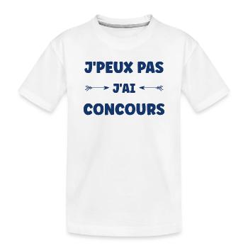 I can't I have a blue design contest - Kids' Premium Organic T-Shirt - white - Front