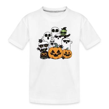 Halloween Party Figures - Kids' Premium Organic T-Shirt - white - Front