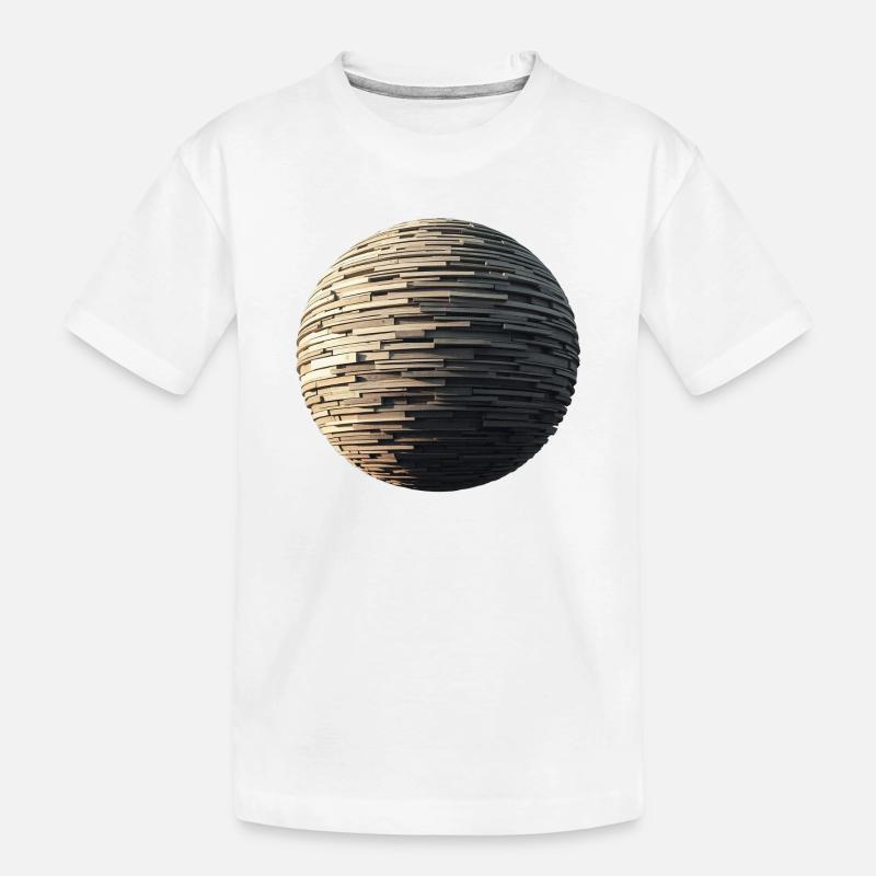 Stein Sphäre - Kinder Premium Bio T-Shirt - Weiß