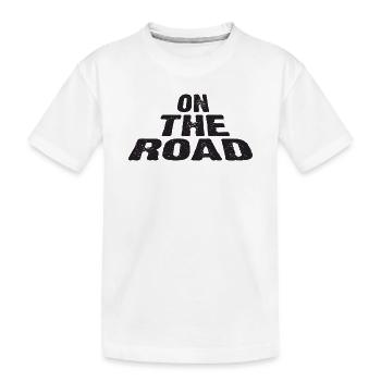 Sur la route : une typographie audacieuse - T-shirt bio Premium Enfant - blanc - Devant