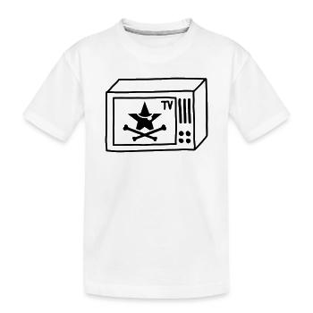 Pirate TV – Free TV & Punk Style - T-shirt bio Premium Enfant - blanc - Devant