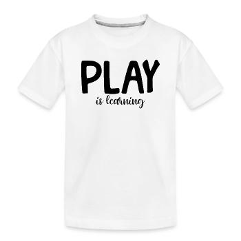 Spielen ist Lernen Vorschule Vorschule Kindergarte - Kinder Premium Bio T-Shirt - Weiß - Vorne