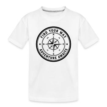 Trouvez votre chemin - T-shirt bio Premium Enfant - blanc - Devant